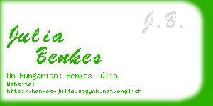 julia benkes business card